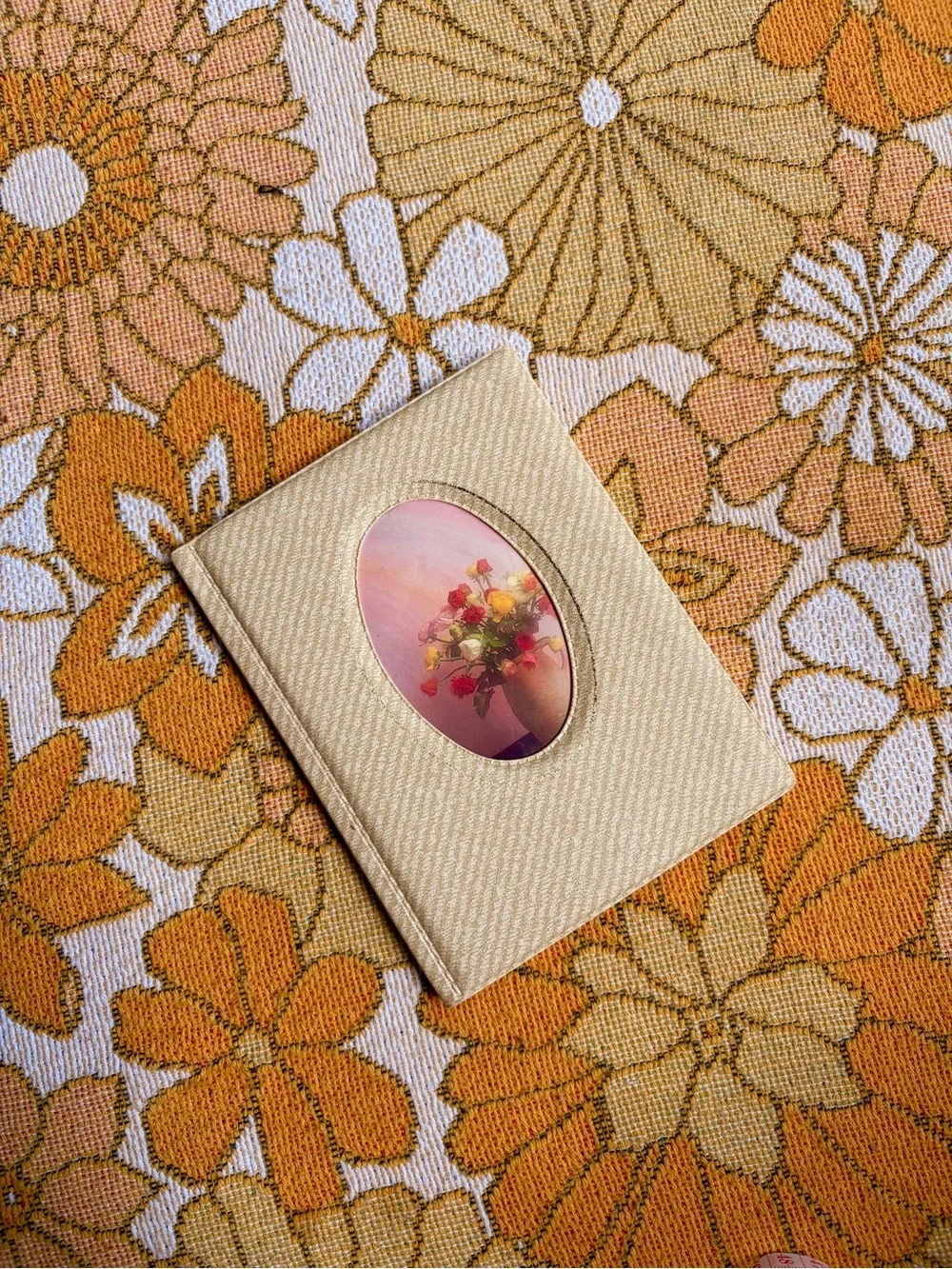 🌹📖✨ Vintage 70s Herringbone Rose Photo Album ✨📖✨